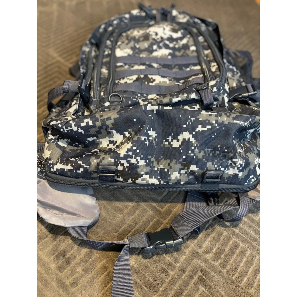 Tactical Backpack Digital Camo Large Military Assault Rucksack Grey Black‎